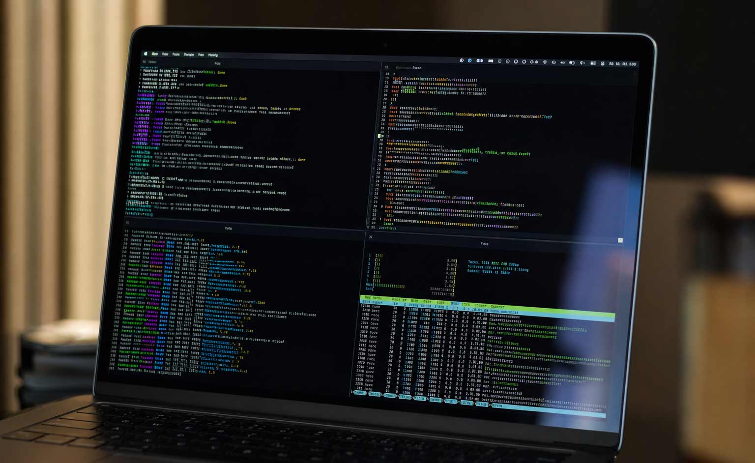 Mac screen with terminal app